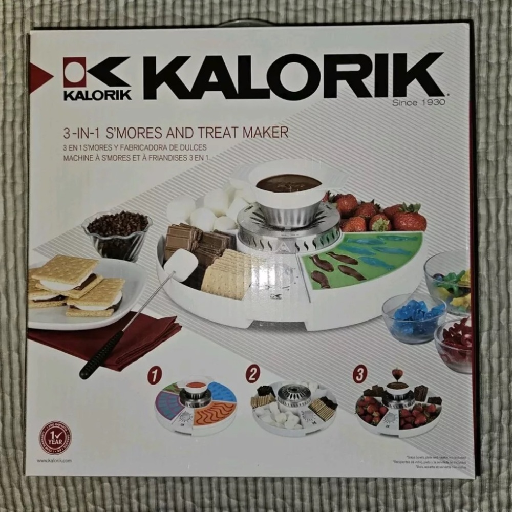 NIB Kalorik 3 in 1 S’mores and Treat Maker